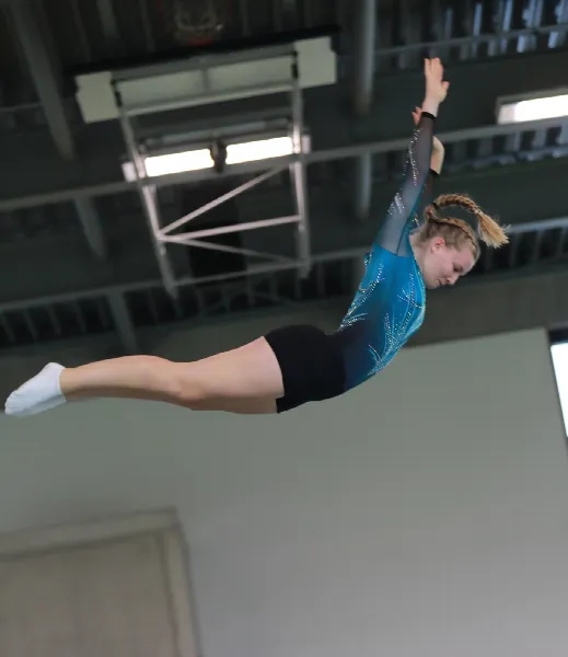 Sara Tuffentsammer stand bei den Schwäbischen Meisterschaften im Trampolinturnen 2025 auf einem dritten Podestplatz